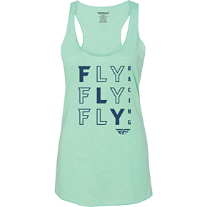 FLY RACING Women's Fly Tic Tac Toe Tank Green Sm