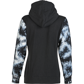 FLY RACING Women's Fly Tie-dye Zip Up Hoodie Black/grey 2x