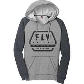 FLY RACING Women's Fly Track Hoodie Grey Heather/charcoal Md