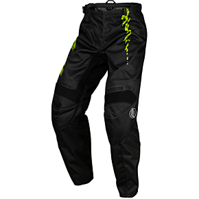FLY RACING Youth F-16 Pants Black/neon Green/light Grey Sz