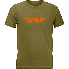 FLY RACING Youth Fly Corporate Tee Olive/orange Yl