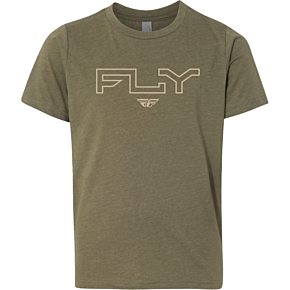 FLY RACING Youth Fly Edge Tee Military Green Ys