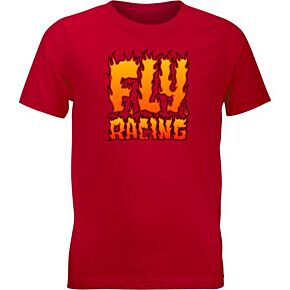 FLY RACING Youth Fly Fire Tee Red Yl