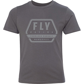 FLY RACING Youth Fly Track Tee Grey Ym