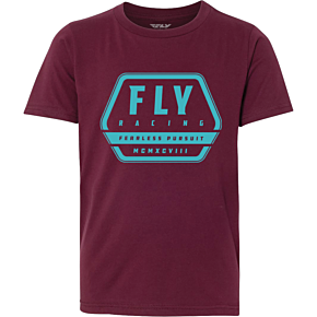 FLY RACING Youth Fly Track Tee Maroon Yl