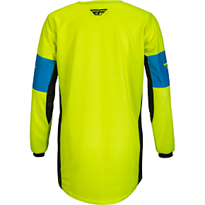 FLY RACING Youth Kinetic Khaos Jersey Hi-vis/black/cyan Yx