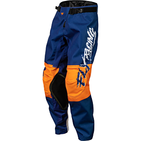 FLY RACING Youth Kinetic Khaos Pants White/navy/orange Sz 18