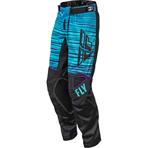 FLY RACING Youth Kinetic Mesh Pants Black/blue/purple Sz 26