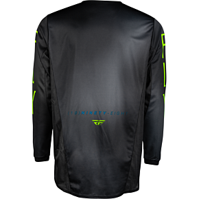 FLY RACING Youth Kinetic Prodigy Jersey Charcoal/neon Grn/true Blu Ys