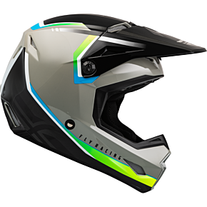 FLY RACING Youth Kinetic Vision Helmet Grey/black Ys