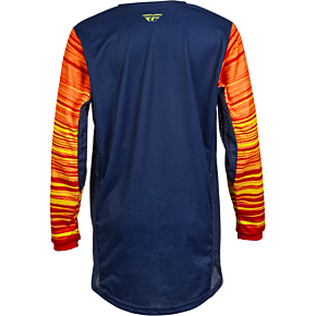 FLY RACING Youth Kinetic Wave Jersey Navy/yellow/red Yl