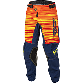 FLY RACING Youth Kinetic Wave Pants Navy/yellow/red Sz 20