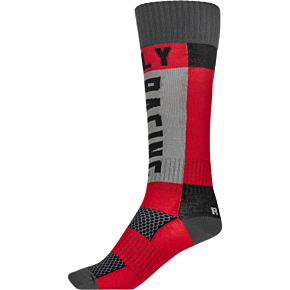 FLY RACING Youth Mx Socks Thick Red/grey