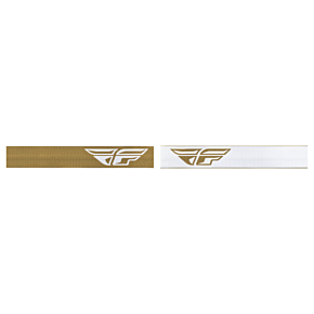 FLY RACING Youth Zone Goggle Gold/white W/ Dark Smoke/smoke Lens