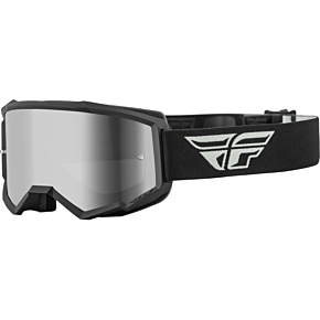 FLY RACING Youth Zone Goggle Grey/black W/ Silver Mirror/smoke Lens