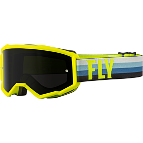 FLY RACING Youth Zone Goggle Hi-vis/teal W/ Dark Smoke Lens