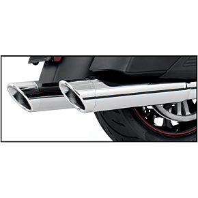FREEDOM 2 Step 4.5" Slash Cut Slip Ons Indian Chrome