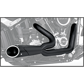 FREEDOM Combat 2-1 Shorty Black W/black Sculptd Tip M8 Softail
