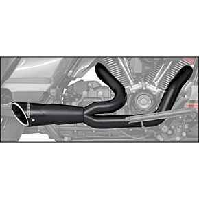 FREEDOM Combat 2-1 Shorty Black W/chrome Tip `17-up Flt/h