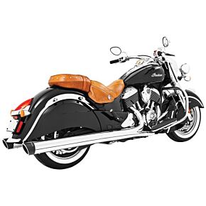 FREEDOM Liberty Slip-ons 4" Chrome W/black Tip `14-20 Indian