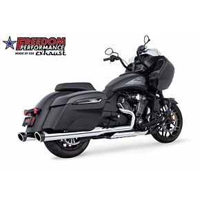 FREEDOM Liberty Slip-ons 4" Chrome W/black Tip Indian