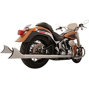FREEDOM Sharktail Dual System Chrome 2.5"odx36" `97-06 Softail