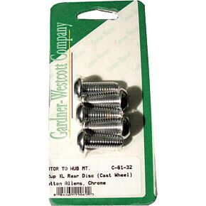 GARDNERWESTCOTT Rear Brake Rotor Allen Bolts 92-up Big Twin Cast Wheel