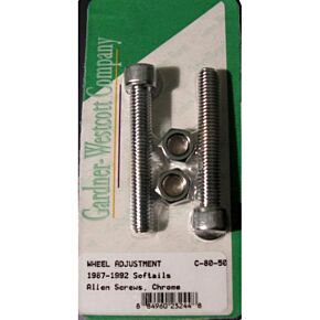 GARDNERWESTCOTT Rear Wheel Adjustment Bolts 87-92 Softail Models Rear