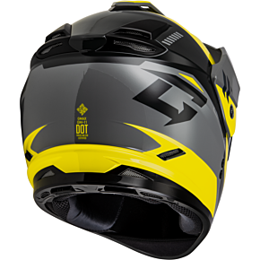 GMAX Gm-11s Ronin Snow Helmet W/ Elec Shld Yellow/slvr/grey Xs