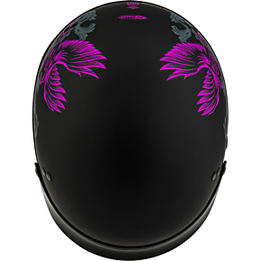 GMAX Hh-65 Corvus Helmet W/peak Matte Black/purple/grey Sm
