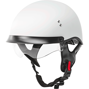 GMAX Hh-65 Half Helmet Full Dressed Matte White Md