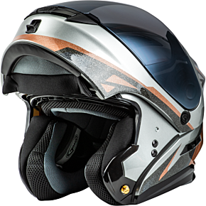 GMAX Md-01 Volta Helmet Grey/black/copper Metallic 2x