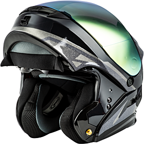 GMAX Md-01 Volta Helmet Grey/silver Metallic Lg