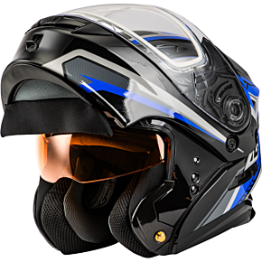 GMAX Md-01s Transistor Snow Helmet Blue/black 2x