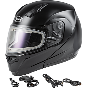 GMAX Md-04s Modular Snow Helmet W/electric Shield Black Sm