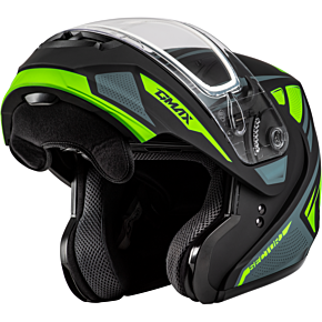 GMAX Md-04s Sector Snow Helmet Black/hi-vis 3x