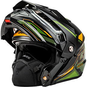 GMAX Md-74s Spectre Snow Helmet W/ Elec Shield Black/green Xl