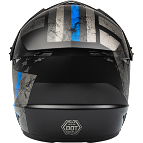 GMAX Mx-46 Patriot Off-road Helmet Matte Black/grey/blue Md