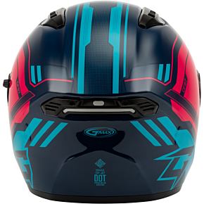 GMAX Of-87 Duke Helmet W/led Light Blue/red Md