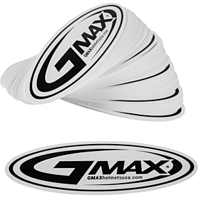 GMAX Sticker Gmax Helmets Logo Black/white 5" 100/pk
