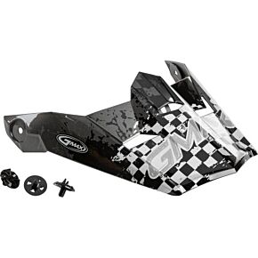 GMAX Visor W/screws Anim8 Mx-46y Anim8 Dark Silver/black Ys-yl
