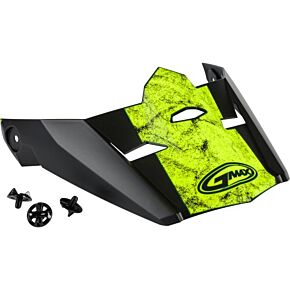 GMAX Visor W/screws Dominant Mx-46 Matte Black/hi-vis Xs-sm