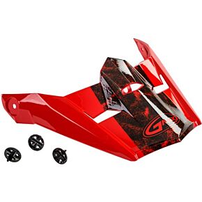 GMAX Visor W/screws Dominant Mx-46y Red/black/white Ys-yl