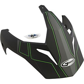 GMAX Visor W/screws Expedition Matte Black/hi-vis Green Gm-11