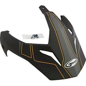 GMAX Visor W/screws Expedition Matte Black/hi-vis Orang Gm-11