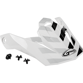 GMAX Visor W/screws Fame Mx-86 White/silver/grey
