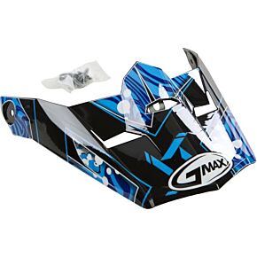 GMAX Visor W/screws Hooper Mx-46y Black/blue Ys-yl