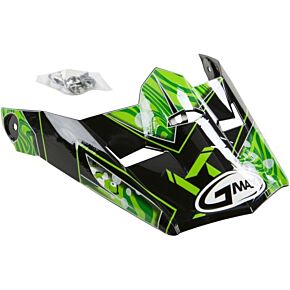GMAX Visor W/screws Hooper Mx-46y Black/green Ys-yl