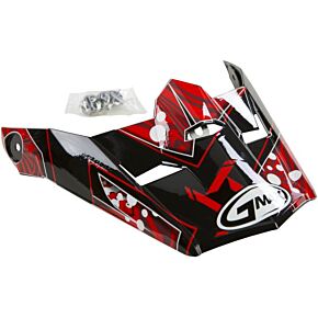 GMAX Visor W/screws Hooper Mx-46y Black/red Ys-yl