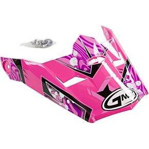 GMAX Visor W/screws Hooper Mx-46y Blk/pnk/purple Ys-yl